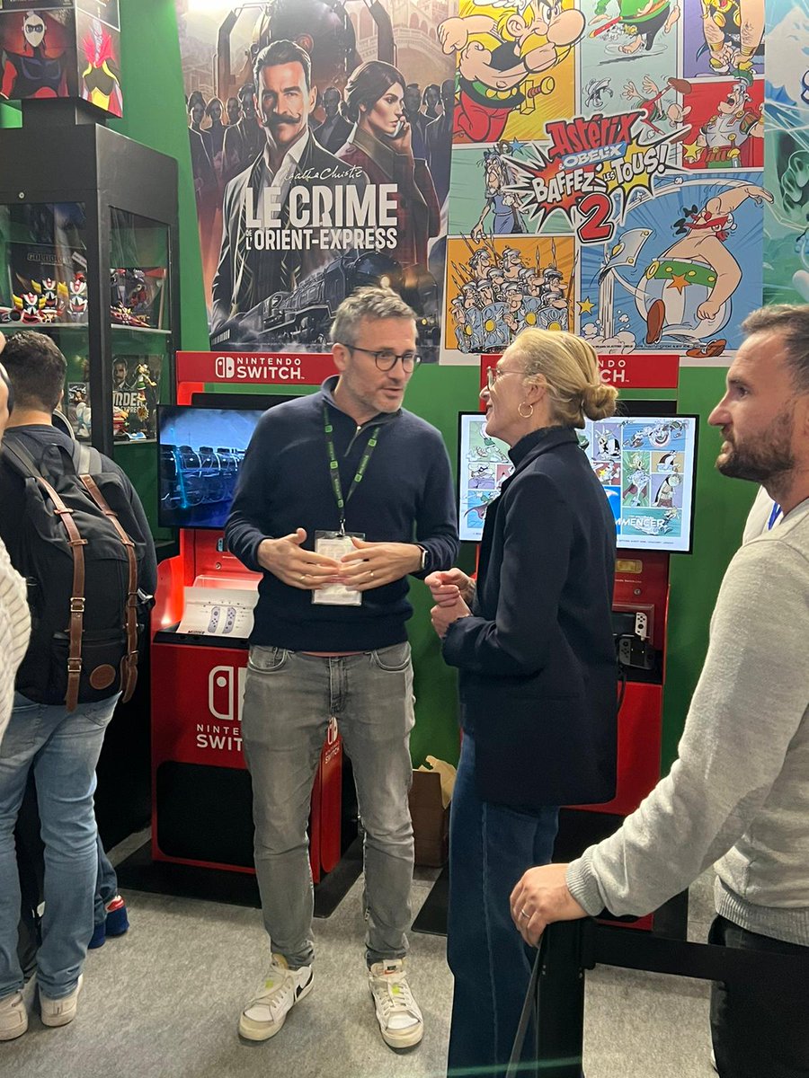 Microids_off's tweet photo. 😍 Merci d'être venu aussi nombreux sur notre stand de @ParisGamesWeek pour découvrir nos prochains jeux !

Même Charlotte Caubel, secrétaire d'État auprès de la Première ministre, chargée de l'Enfance était là.

Quel jeu avez-vous préféré tester ? #PGWRestart https://t.co/RToQ7kBFqE