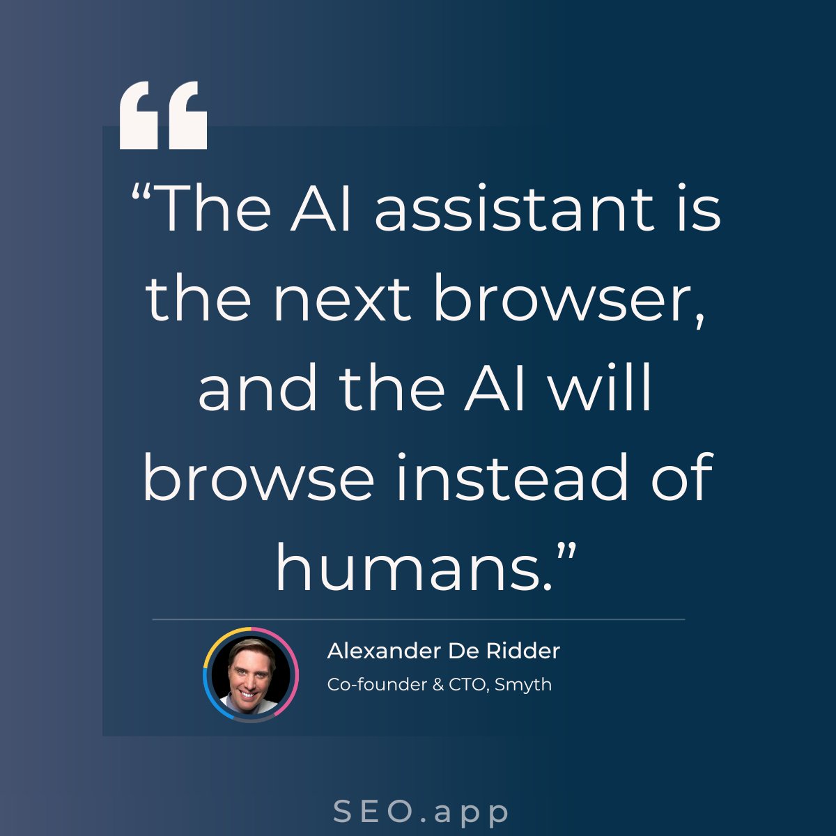 SEOappHQ's tweet photo. Step into the future of digital presence! 

AI assistants are becoming the new browsers, navigating the web on behalf of users. Ensure your brand stands out in this AI-driven landscape with https://t.co/RsTFQ4ilab! 🤖✨ #search #content #SEO #ai #marketing #digitalmarketing https://t.co/vzCiZ7mbIc