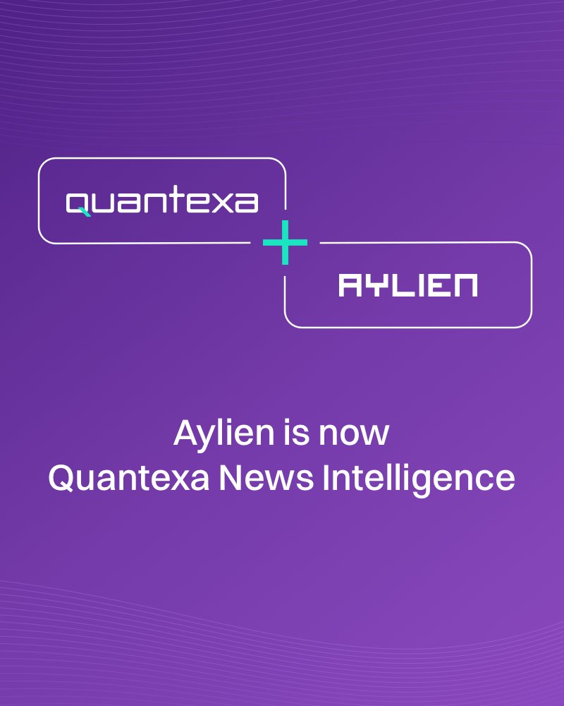 quantexa's tweet photo. Exciting news! AYLIEN is now officially a Quantexa News Intelligence. We are excited to announce a significant new product release that will improve #Quantexa #NewsAPI in several core areas.

Find out more here: https://t.co/WQZFTOuKxe

#DecisionIntelligence  #AYLIEN https://t.co/ED9MMZ9NW7