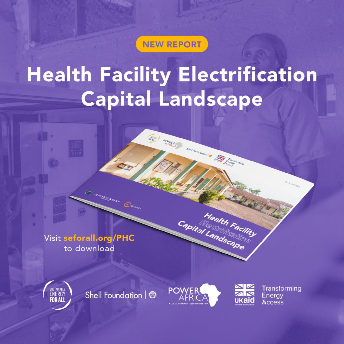 Where does capital for health facility electrification come from &amp; what are the gaps?

<a href="/SEforALLorg/">Sustainable Energy for All</a>'s latest report developed w/support from <a href="/OdysseyEnergyS/">Odyssey Energy Solutions</a> <a href="/CrossBoundary/">CrossBoundary</a> Power Africa <a href="/TEAEnergyAccess/">TransformingEnergyAccess</a> <a href="/ShellFoundation/">Shell Foundation</a> has the answers: seforall.org/powering-healt…

#PoweringHealthcare