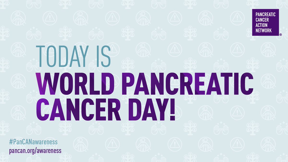 It’s World #PancreaticCancer Day! Today, there is no standard test like a mammogram or colonoscopy to find this disease early. @PanCAN is raising awareness because early detection is critical to increasing survival. Learn more at pancan.org/awareness #PanCANawareness