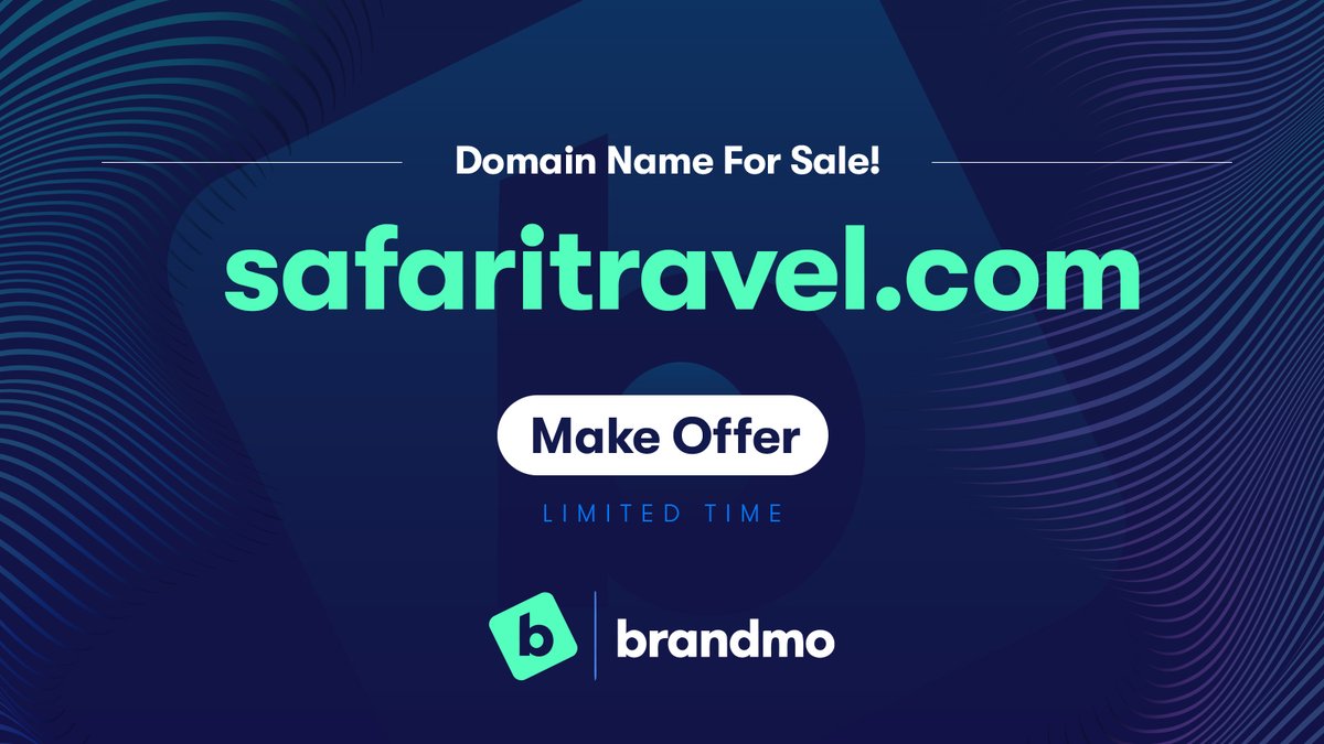 safaritravel.com

Registered since 2000 this premium domain is a category killer in the safari travel space and is up for sale. #safaritravel #safari #safaris #domains #domain #domainname #domainnames #domainbrokerage

Inquire: ow.ly/6jZS50Q35P1