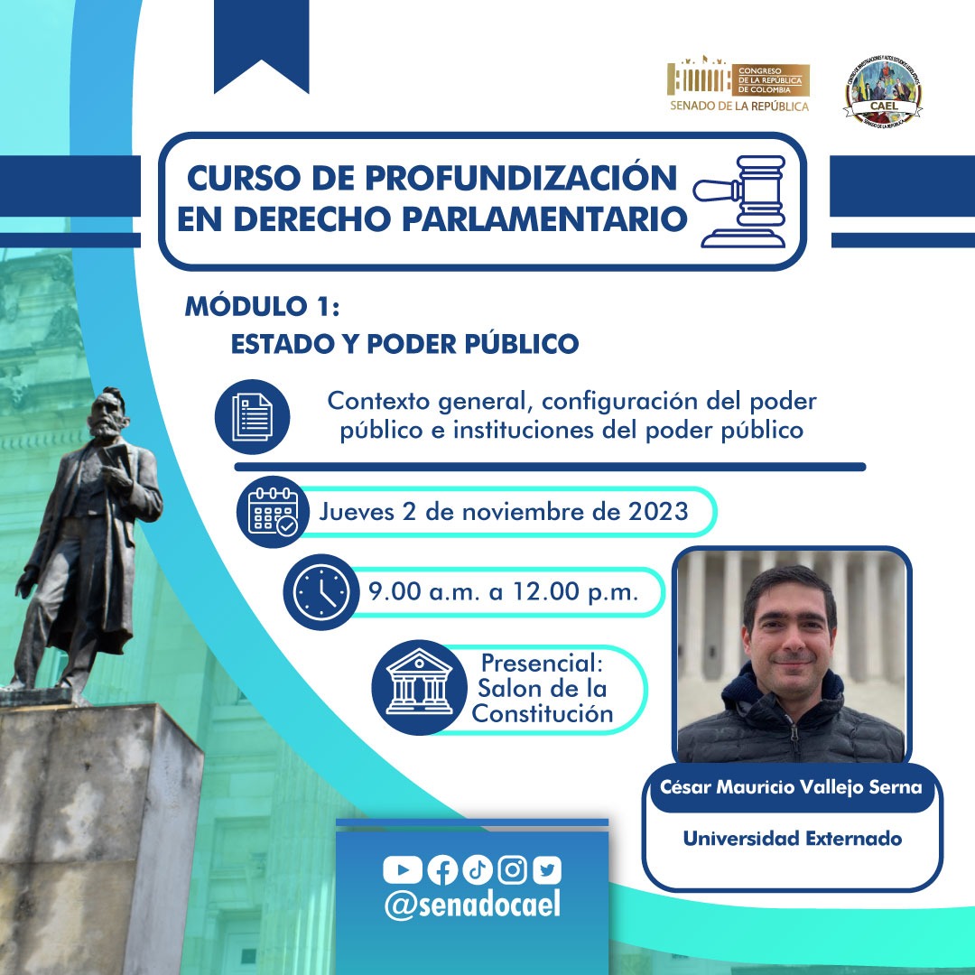 SenadoCAEL's tweet photo. ¡No te pierdas nuestro Curso de Profundización en Derecho Parlamentario!  

Es tu oportunidad para poner en práctica y profundizar sobre tus conocimientos sobre el Congreso de la República  

¡Inscríbete! ➡️https://t.co/hCDKxIdBSJ

ℹ️Compartimos información de la primera sesión. https://t.co/YfN3u82zu3