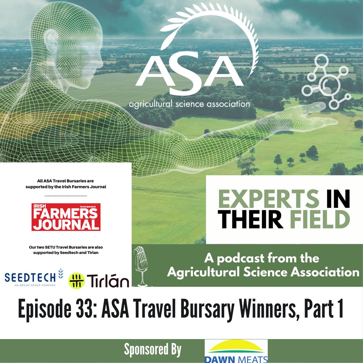 🚨New Podcast 🚨
In this month's Experts in Their Field is brought to you in two parts. In this month's first episode, Una Sinnott speaks with Leah Armitage Sean Raftry and Ciara Smith who are all recent ASA PWE Travel Bursary winners. 

Listen here - spoti.fi/47c4ppy