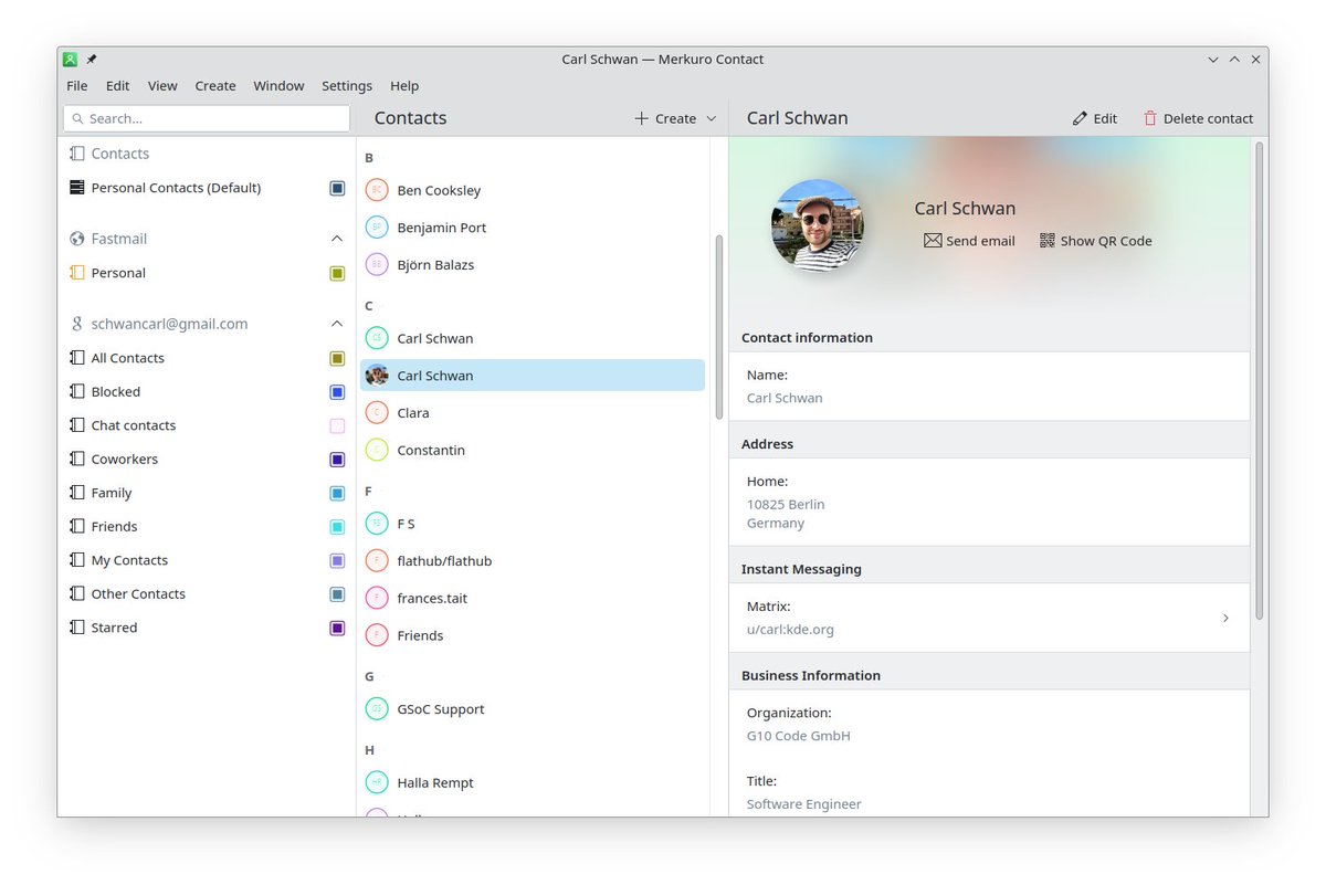 kdecommunity's tweet photo. The new KDE PIM report is out!

Your favorite email, calendaring, contacts, and travel utilities gained offline AI capabilities, PGP encryption and signing for calendar invitations, an improved look for Merkuro and much more.

https://t.co/tML1EkLEYj https://t.co/wVMSHfZg7R