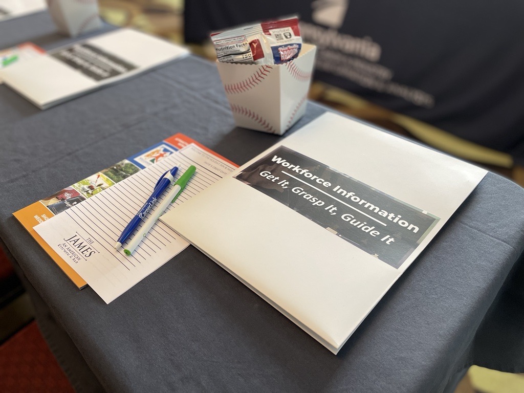 PALaborIndustry's tweet photo. Last week, L&I Secretary Nancy Walker joined L&I’s Center for Workforce Information & Analysis (CWIA) for its Labor Market Information Forum in Williamsport, PA.

DYK: CWIA is Pennsylvania's one-stop-shop for local and regional labor market trends and statistics.

This annual conference provides an in-depth look at the variety of ways CWIA’s team and data can help achieve community goals and address workforce challenges.

Since Williamsport is the home of the Little League World Series, the theme of this year’s forum was baseball! Special thanks to CWIA and @AdvanceCentralPA for their “home-run”  hospitality and all the attendees who made the 2023 LMI Forum a success.