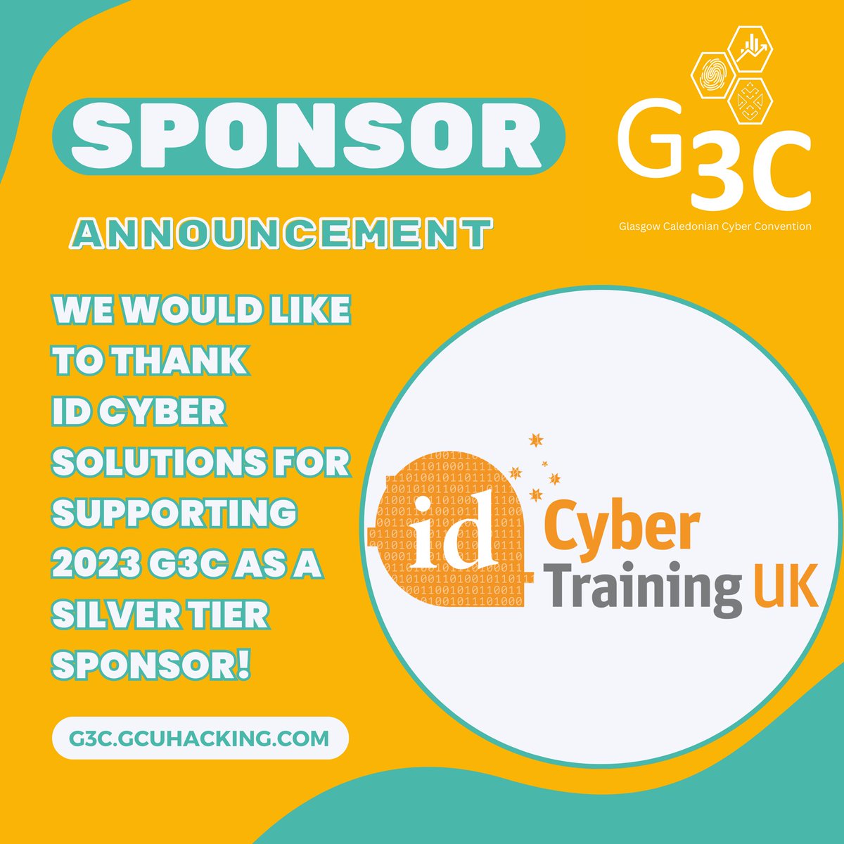 GCUHacking's tweet image. We’re pleased to announce that @idcyberuk is supporting 2023 G3C as a Silver Tier sponsor! 

#g3c #ehs #cybersecurity #ethicalhacking #cybertalk #cyberevent #gcu #networking #cyberconference