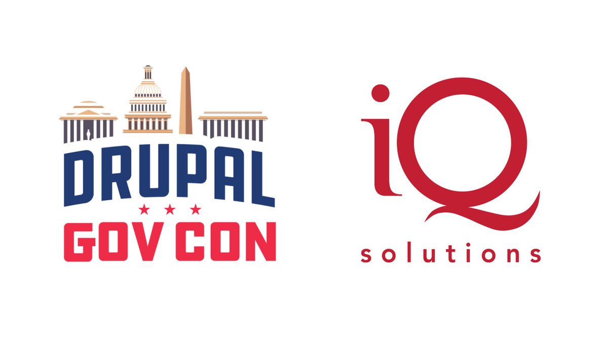 IQSolutions's tweet image. IQSOLUTIONS is a proud sponsor of #Drupal4Gov #DrupalGovCon again this year. Please come visit our exhibit-2nd floor Hilton Garden. It’s good to be back together again!