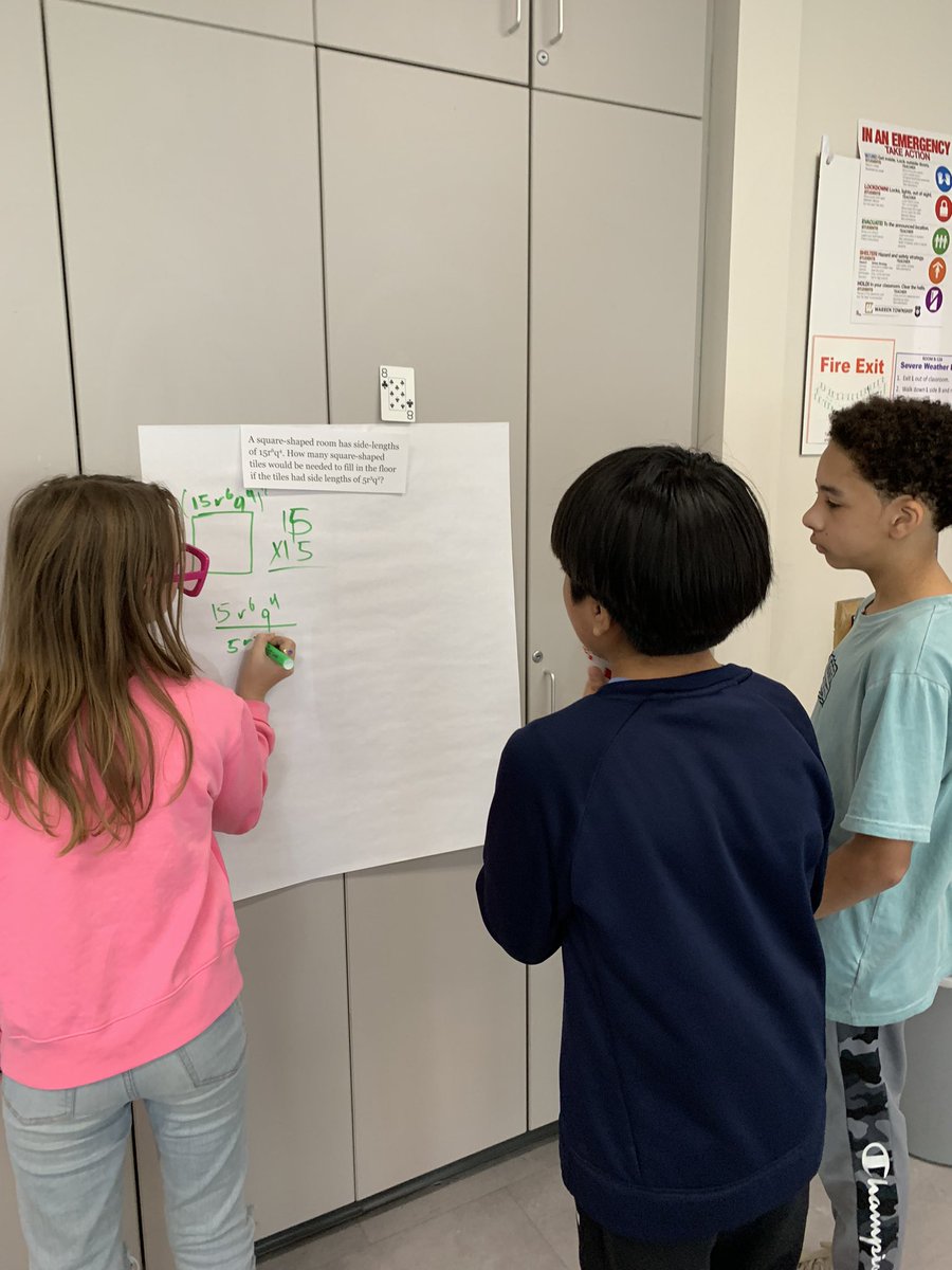 Students in Mr. Healy’s class are working on thinking tasks around the room today! Love the collaboration, problem solving, and THINKING students are doing! #WarrenWill