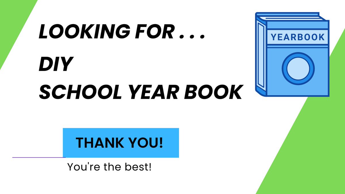 Hey, PLN. I'm looking for a DIY school year book template or ideas. A BIG thank you in advance! #CUE #WeAreCue