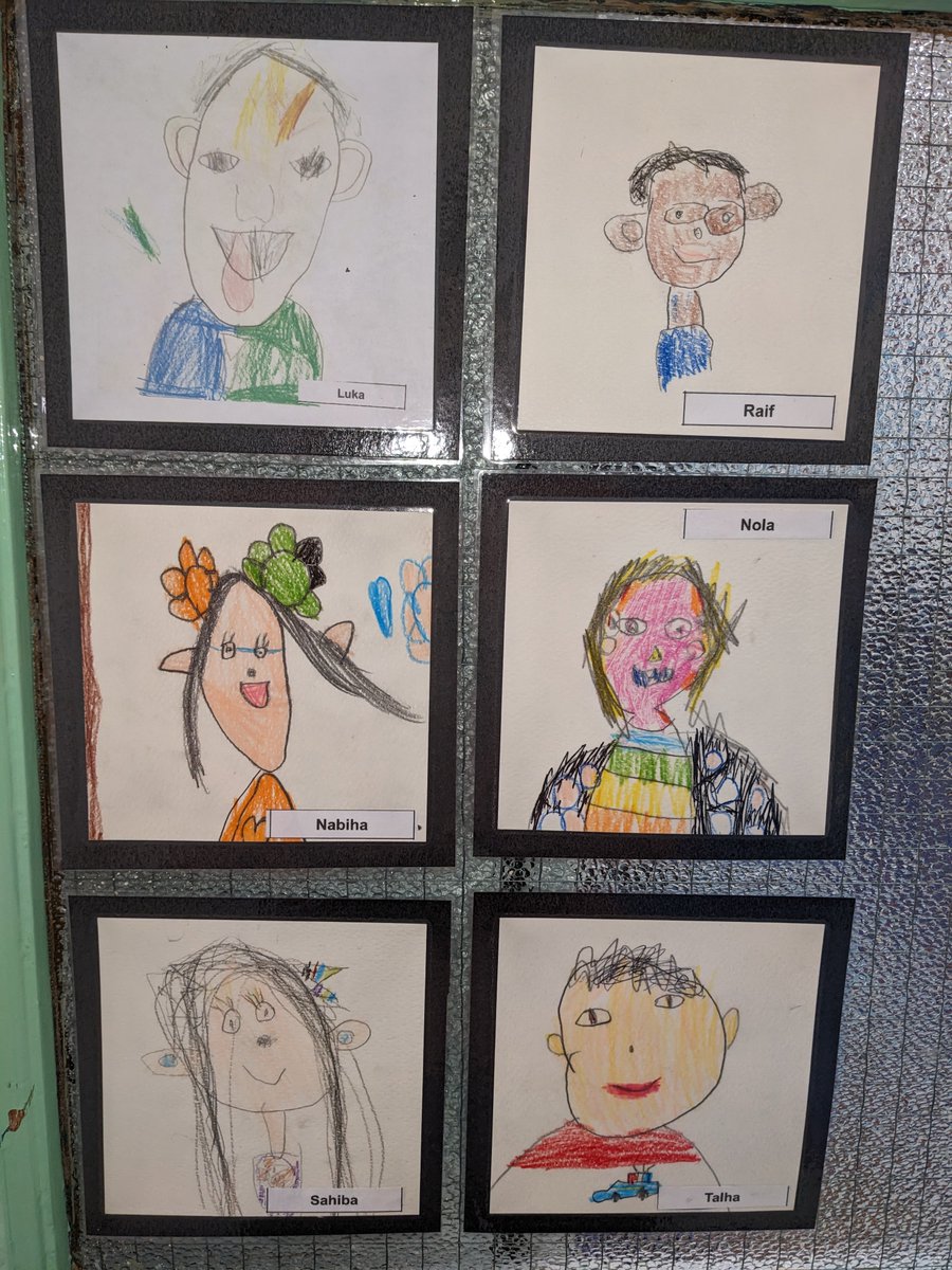 We are Amber Class! Our wonderful self portraits are up on the door to welcome any visitors