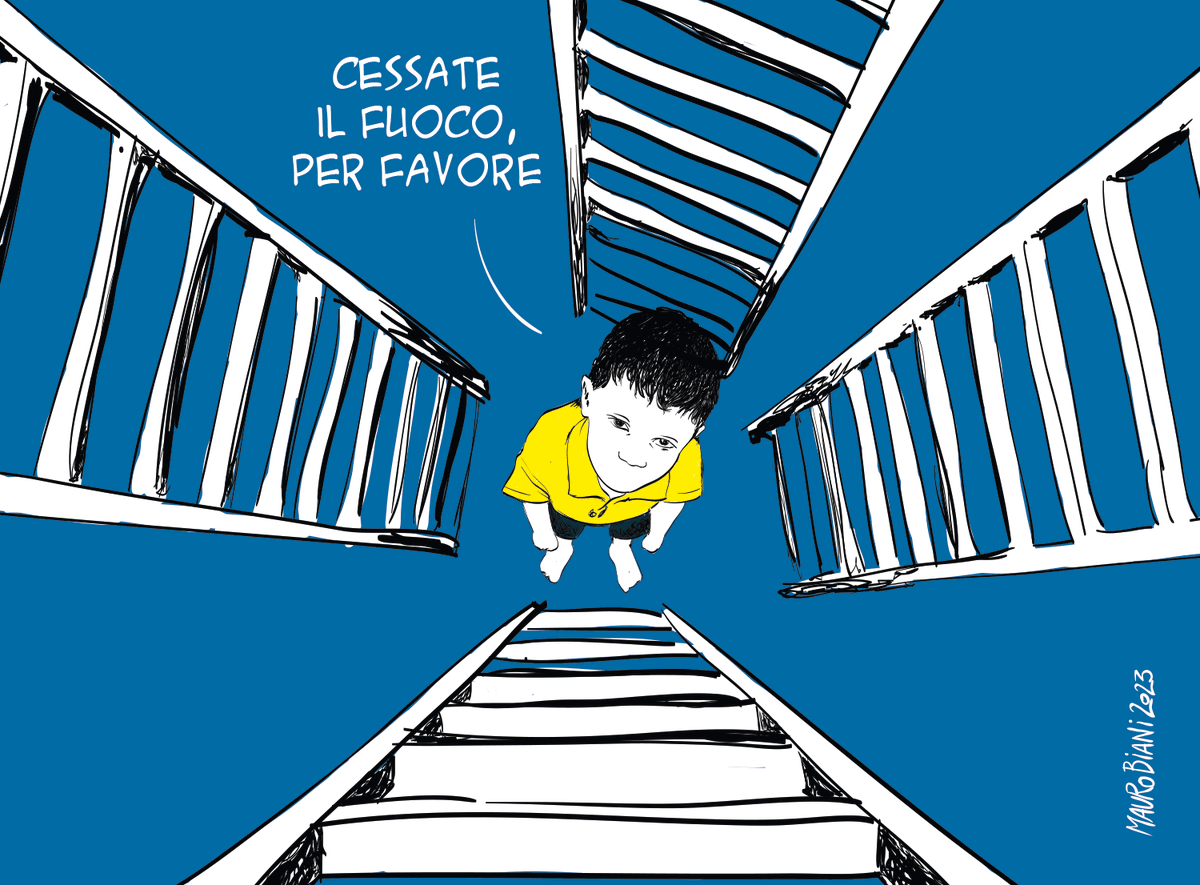 maurobiani's tweet photo. #Cessateilfuoco, per favore. 
Oggi su @repubblica https://t.co/JlR0hKkMWm