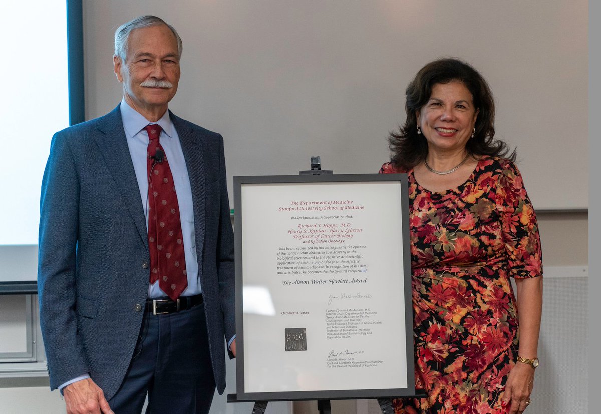 StanfordDeptMed's tweet photo. We recently came together to celebrate the remarkable Richard T. Hoppe, recipient of the prestigious 2022 Albion Walter Hewlett Award! This illustrious accolade, established in 1983, pays tribute to an extraordinary physician with ties to Stanford. https://t.co/6ThfBzNOh4