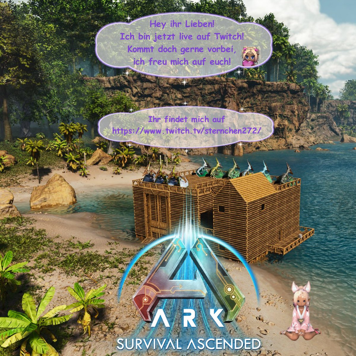 ⭐️Hi ihr Lieben, ich bin jetzt live auf twitch.tv/sternchen272⭐️Wir spielen #arksurvivalascended⭐️#varietystreamerin #smallstreamerin #TwitchDE #gaming #gamerin #twitchgirl #vtuberin #twitchgaming