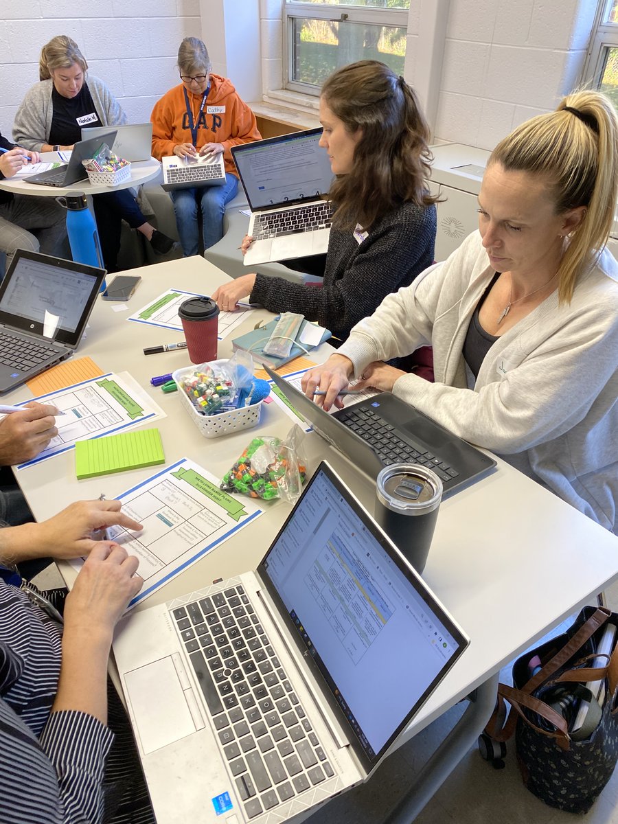 The Math Team works to dive deeper into the Long Range Plans and responsive instruction. Working collaboratively to navigate and implement the use of this resource is just one of the many ways coaches can support educators! <a href="/GEDSB/">Grand Erie District School Board</a> #GEMAAP #learnleadinspire