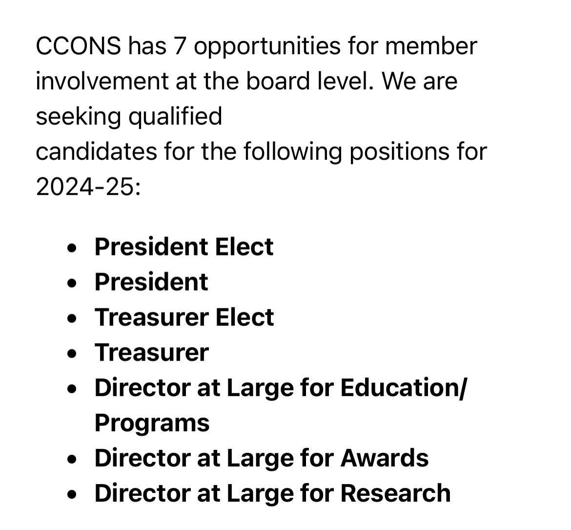 CCONS1980's tweet photo. CCONS needs you! Apply for a board position today! 

https://t.co/ujAgRbJ5pL https://t.co/vbJfBsinh9