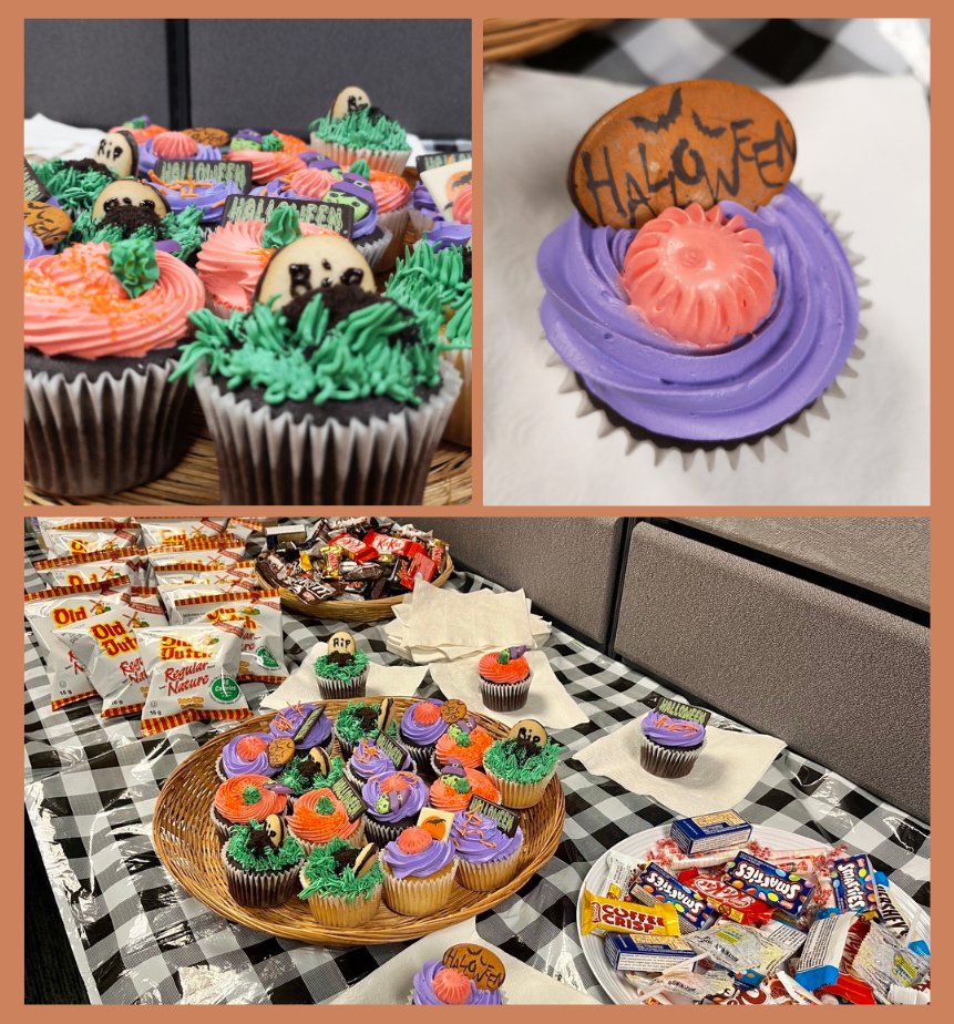 Emyode_'s tweet photo. 🎃 Joyeux Halloween🎃

De la part de tous ceux d'entre nous qui se sont réunis au bureau aujourd'hui, nous vous souhaitons un Halloween rempli de friandises diaboliques et de petites surprises à faire dresser les cheveux sur la tête. 🕷️👻🍬
 
#HalloweenAuBureau https://t.co/GCg0eJ9WAG