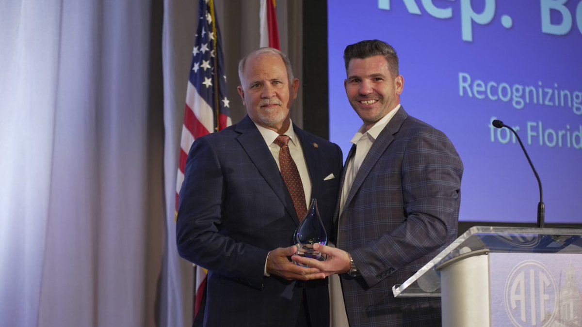 VoiceofFLBiz's tweet photo. As we kick off the 2023 Water Forum, we are proud to present a Lifetime Achievement Award for Excellence in Water Policy to Chairman @bobbypaynefl. https://t.co/MyYug8CcVp