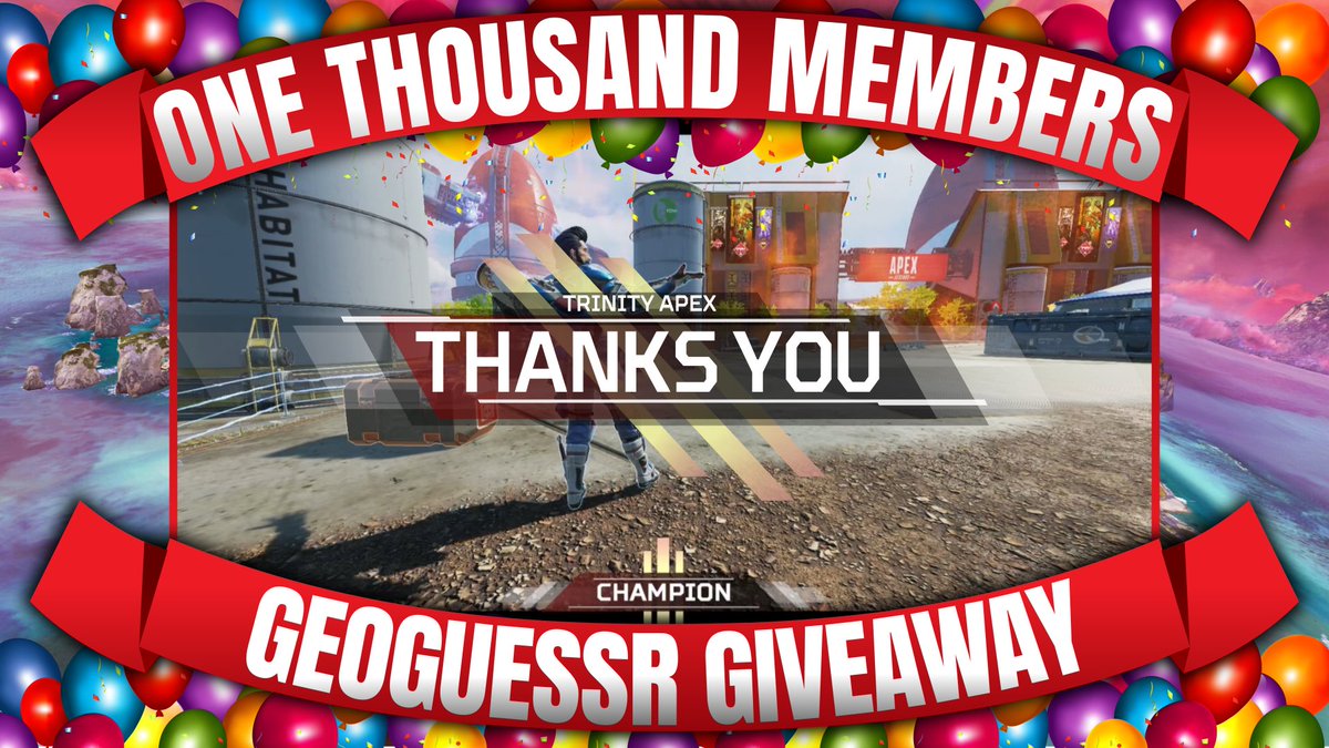 Trinity__Apex's tweet photo. Hello everyone! We hope you are all enjoying Season 19! 

Last week we hit 1000 Discord Members and to Celebrate we are doing an apex geoguessr apex coins giveaway!

More info in our discord! ⬇️
https://t.co/0grwypTRTH https://t.co/8omBhSxi7C