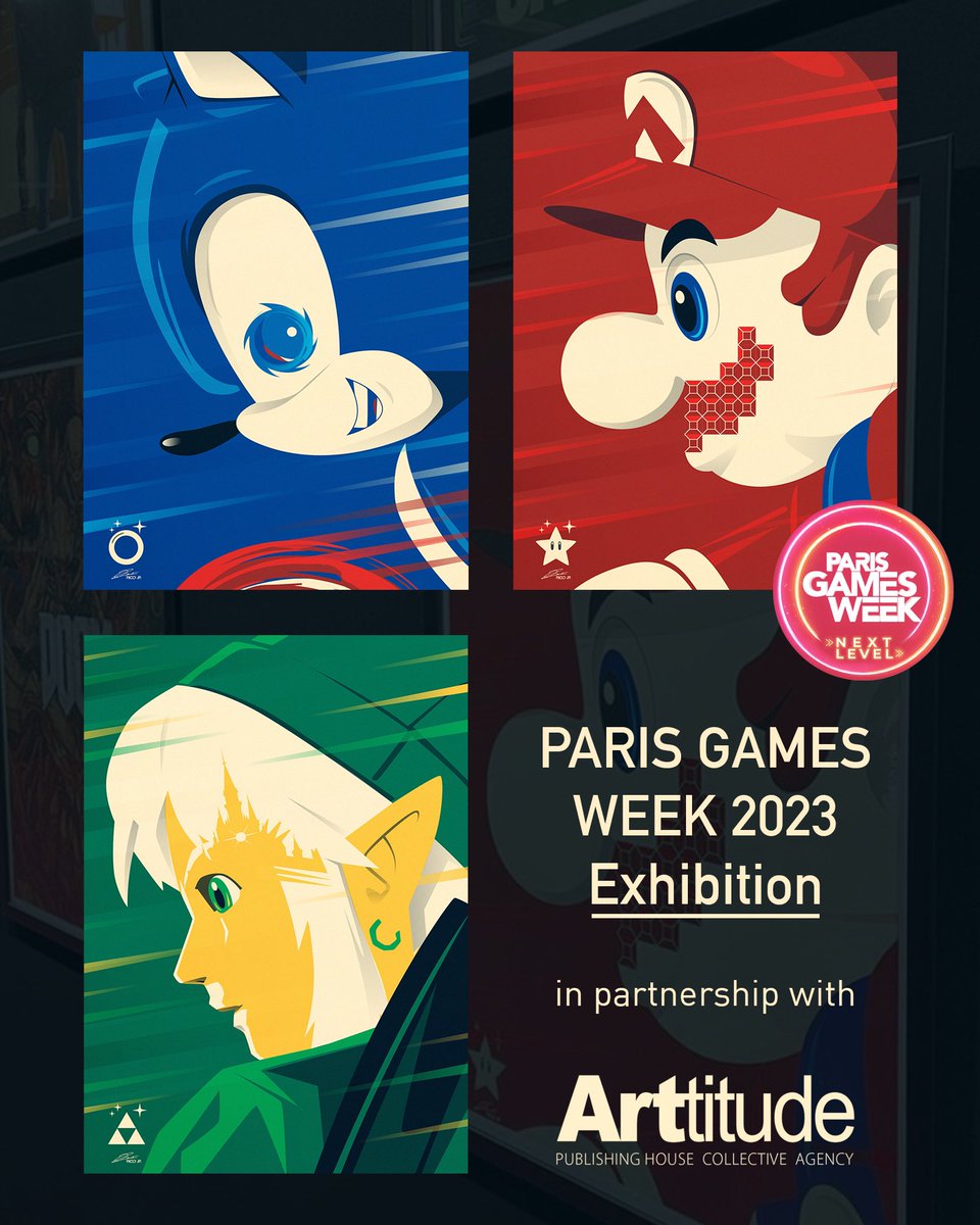 Paris Games Week special <a href="/realarttitude/">ARTtitude</a> exhibition posters I created ✍️⚡️⭐️🧝

Who’s going to the <a href="/ParisGamesWeek/">Paris Games Week</a> by the way? 😀🇫🇷