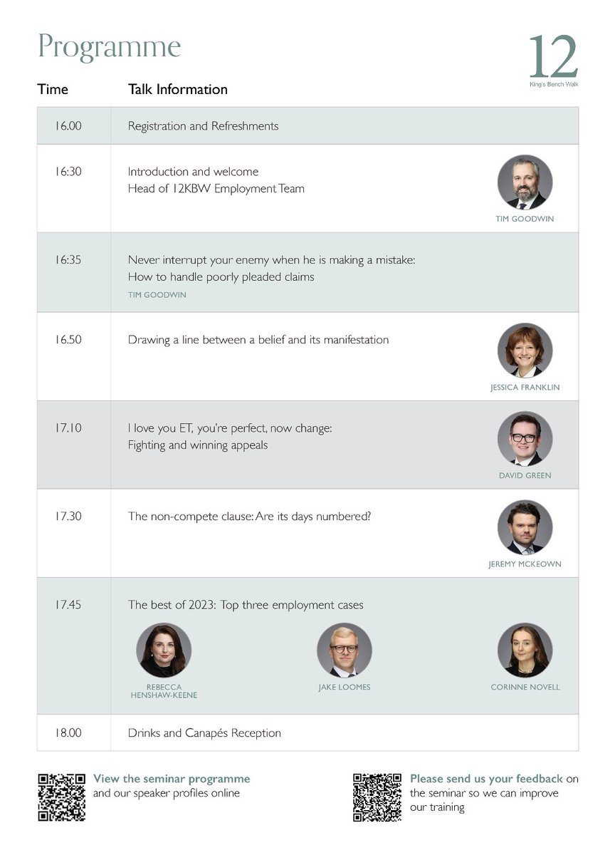 We are live! @timothygoodwin, Head of @12KBW’s Employment Team welcomes delegates to our packed out Employment Law Seminar at @TheLawSociety. His opening presentation is on 'How to handle poorly pleaded claims'. 12kbw.co.uk/events/london-…