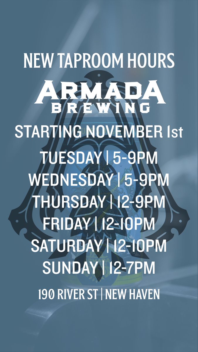 New hours go into effect today. Come visit and enjoy your favorite brews!