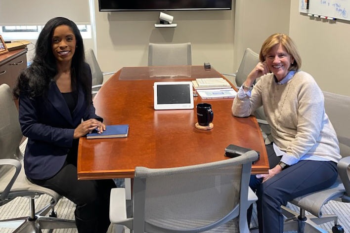 MaryEKlotman's tweet photo. Happy to spend time recently with Duke Presidential Fellow and @DukeSanford faculty @DeondraRose to offer a glimpse of @DukeHealth and @dukemedschool.
https://t.co/af7YfgfUSc https://t.co/hz0YAfvJEp