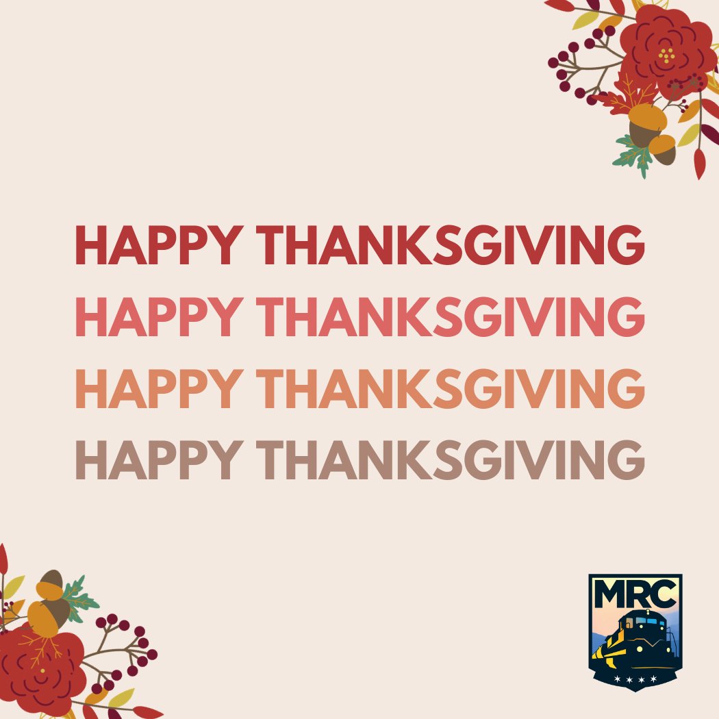MRCRailLeasing's tweet photo. Modern Rail Capital has so much to be grateful for, especially all our customers! From the entire MRC team, we wish everybody a Happy Thanksgiving. https://t.co/Bje9JNtm2f