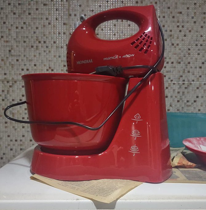 Batedeira Power Prática, Mondial, Vermelho, 400W, 110V – B-44-R
