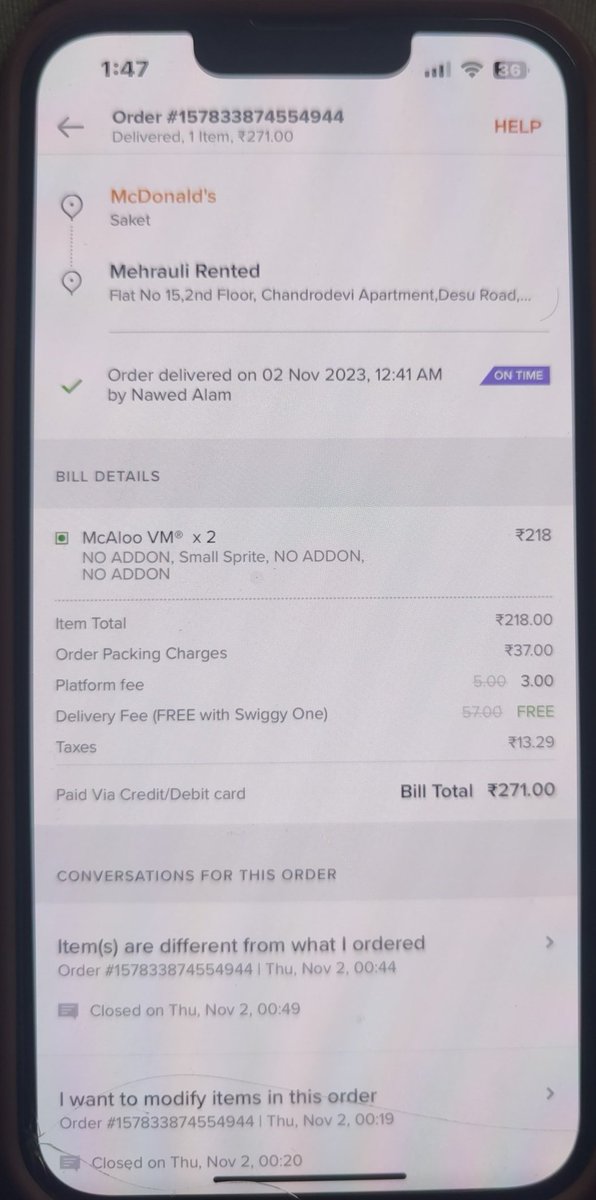 Satindra_IND's tweet photo. @SwiggyCares #157833874554944 https://t.co/CaPsgx8VdU
