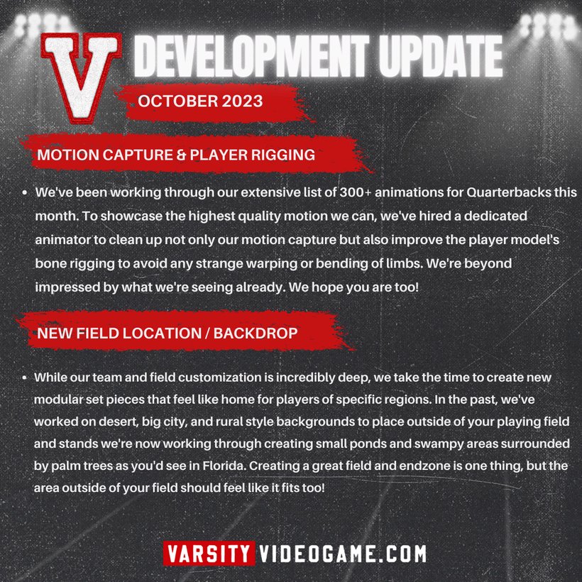 Varsity - High School Football Video Game tweet media