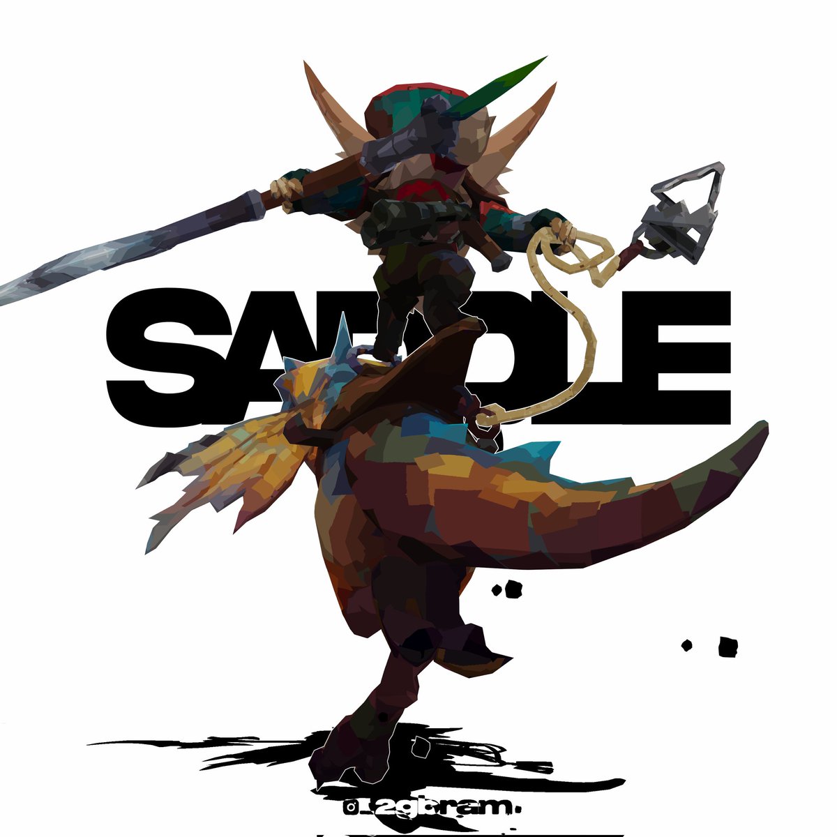 2gb_of_ram's tweet image. 18 Saddle 🦎 #Inktober2023 #Saddle #LeagueOfLegends #Kled #Skaarl