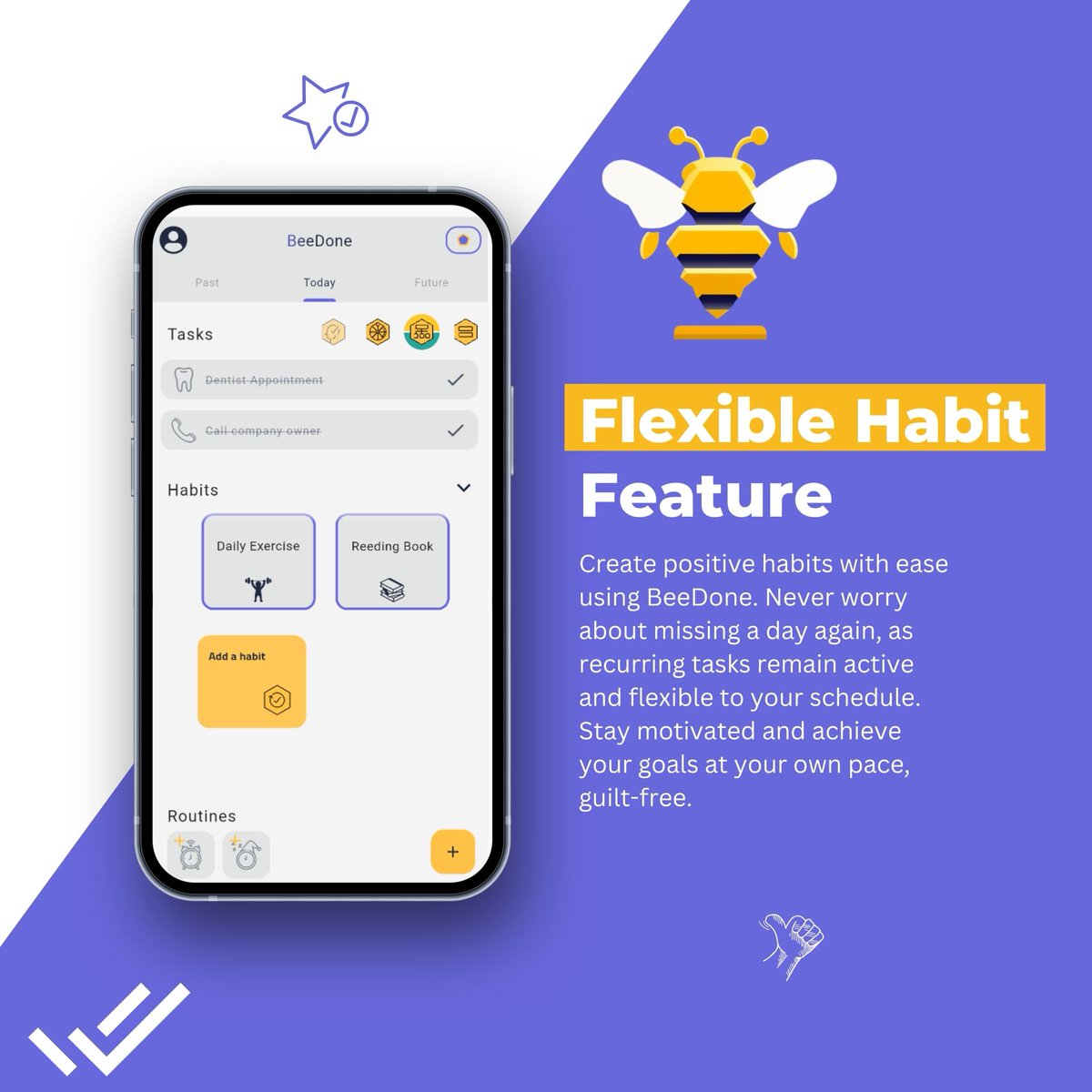 youcef_appmaker's tweet photo. Discover the incredible flexibility of Beedone app's habit feature! As a user, I can attest to its amazing adaptability in helping you achieve your goals. Try it and witness the magic of building habits effortlessly. #BeedoneApp #HabitBuilding #GoalAchievement https://t.co/wwYrmZGCyV
