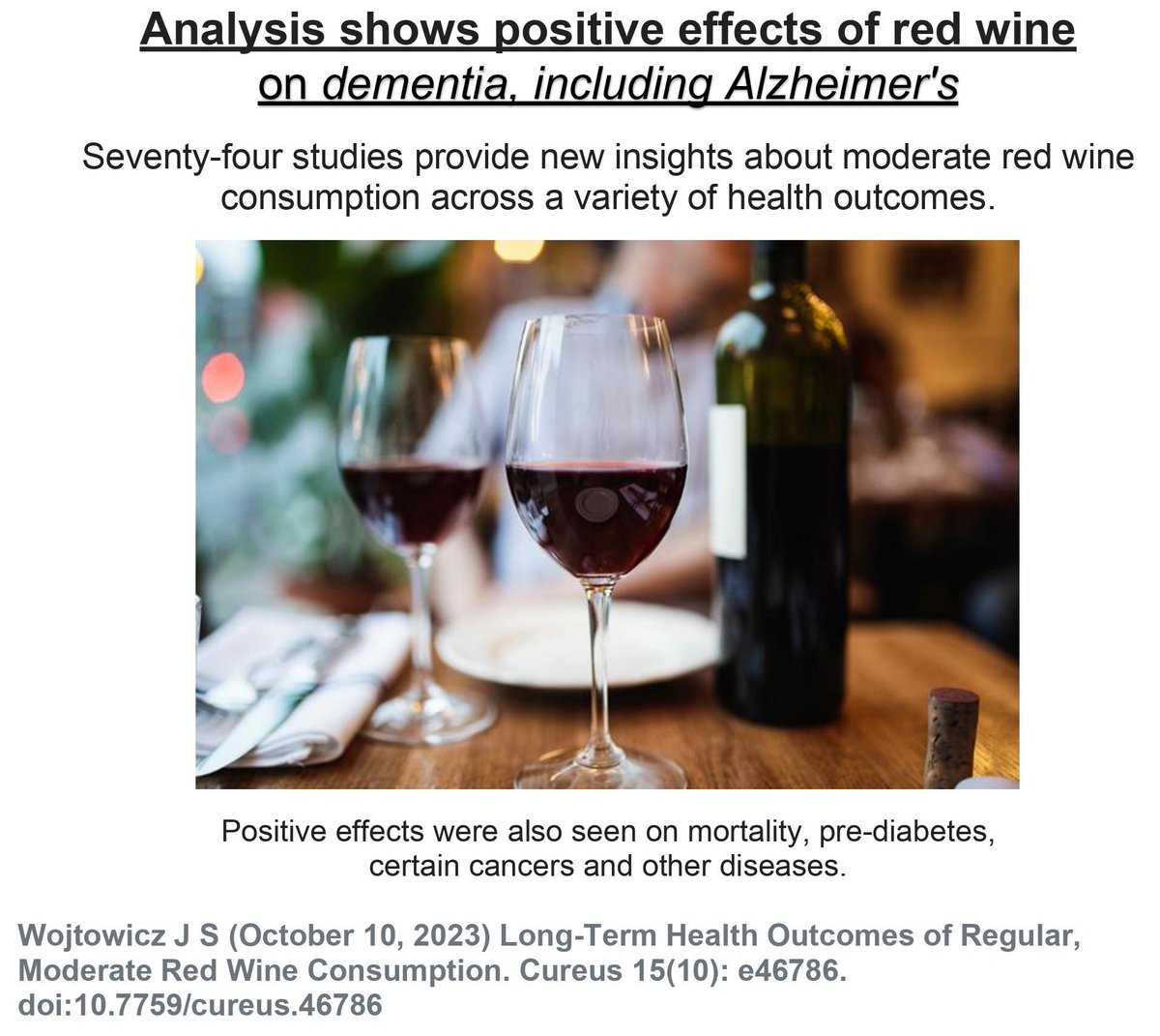 jwojo4's tweet photo. Good news about red wine.
https://t.co/tX2sAAxV1R

#wine #winelover #redwine #Redwineandhealth #wineandhealth #wineOclock #Winetime https://t.co/91hl89sh0z