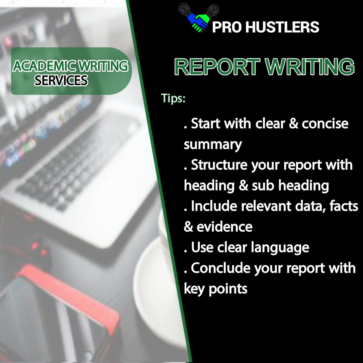 _pro_hustlers's tweet image. &quot;Mastering the art of effective report writing! 📝✨ #ReportWriting #ProfessionalSkills&quot;#ReportWritingTips#ProfessionalReports#WritingSkills#DataAnalysis#BusinessReports#AcademicWriting#ResearchReports#EffectiveCommunication#DocumentingSuccess#ReportPreparation