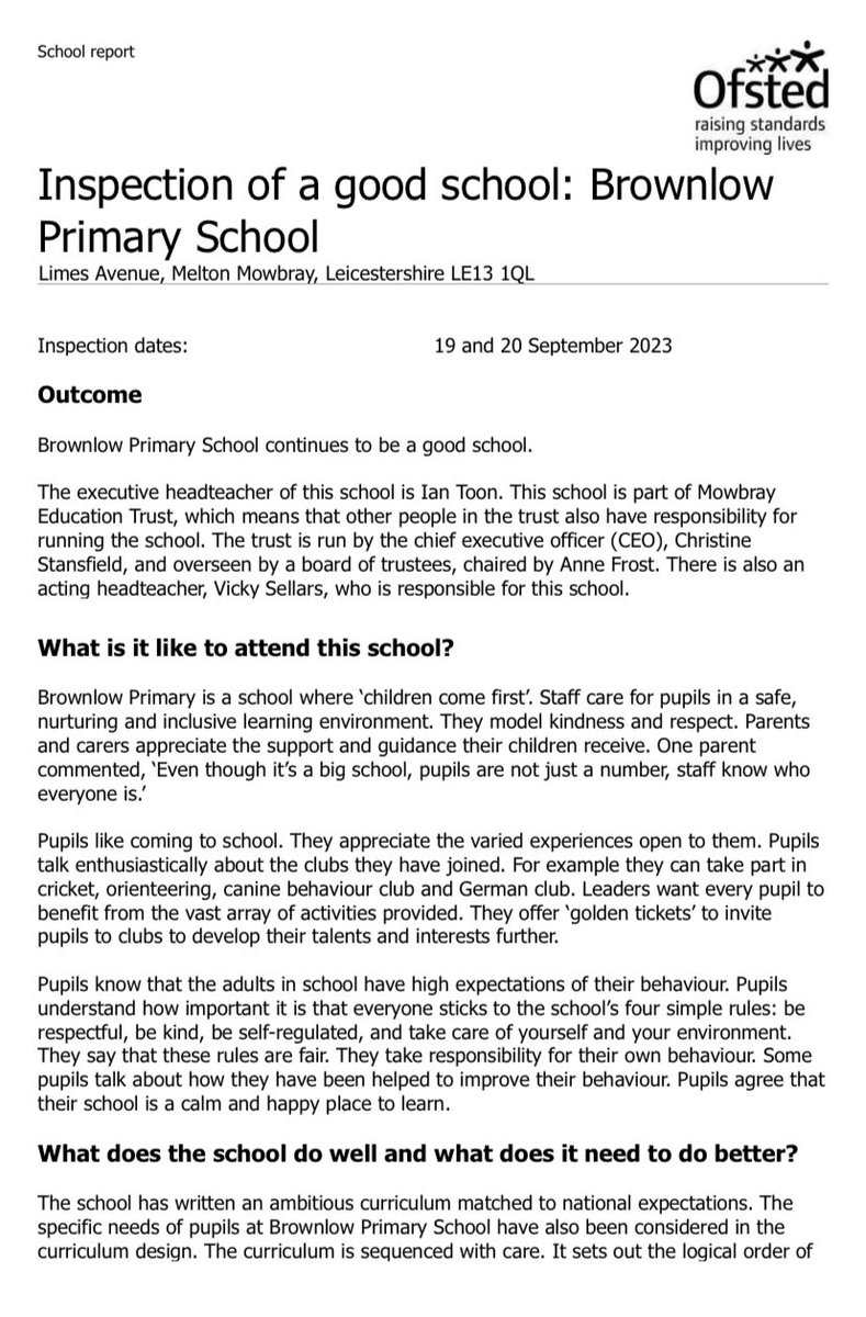 Brownlow School tweet media