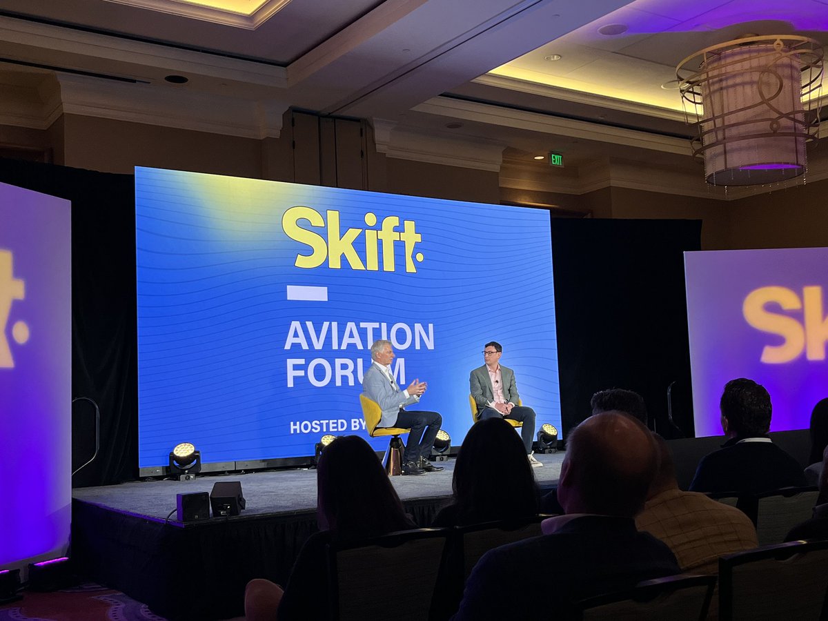 CEO of @SouthwestAir Bob Jordan just got asked @skift if Southwest will move to @DFWAirport in 2025. He said Southwest has talked to DFW Airport about a “modest presence.”