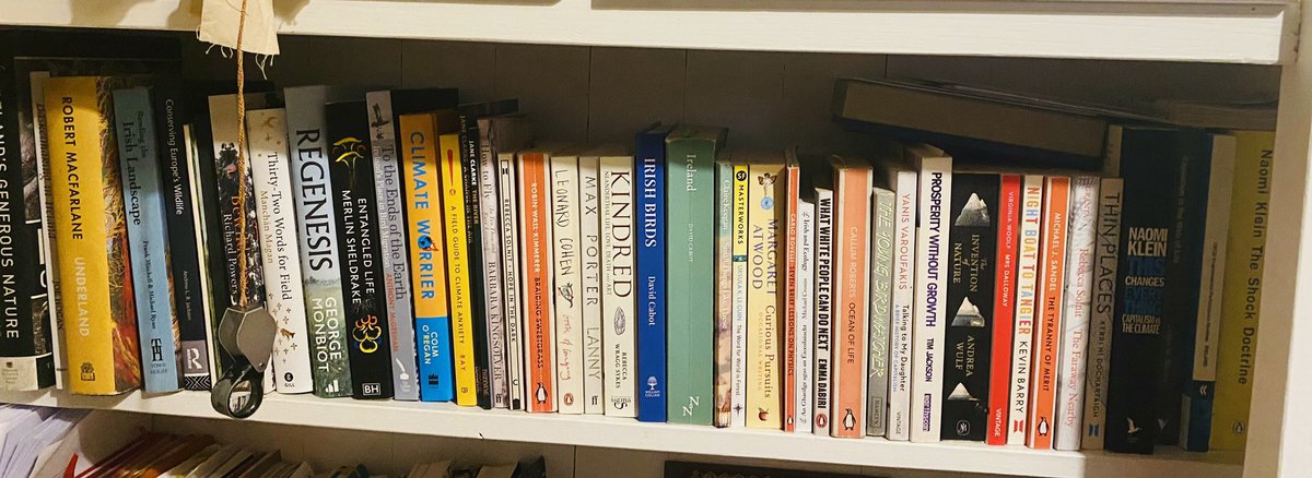 DublinBookFest's tweet photo. Today’s Shelfie, bringing us an eclectic mix of nature books and much more, is @MiseAnja - Want to join the conversation? Share a pic of your bookshelf at home, tag us and use the hashtag #DBFShelfies! https://t.co/9RUVj5EbjQ