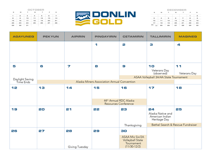Take a look at what we have marked on our #DonlinGold calendar!