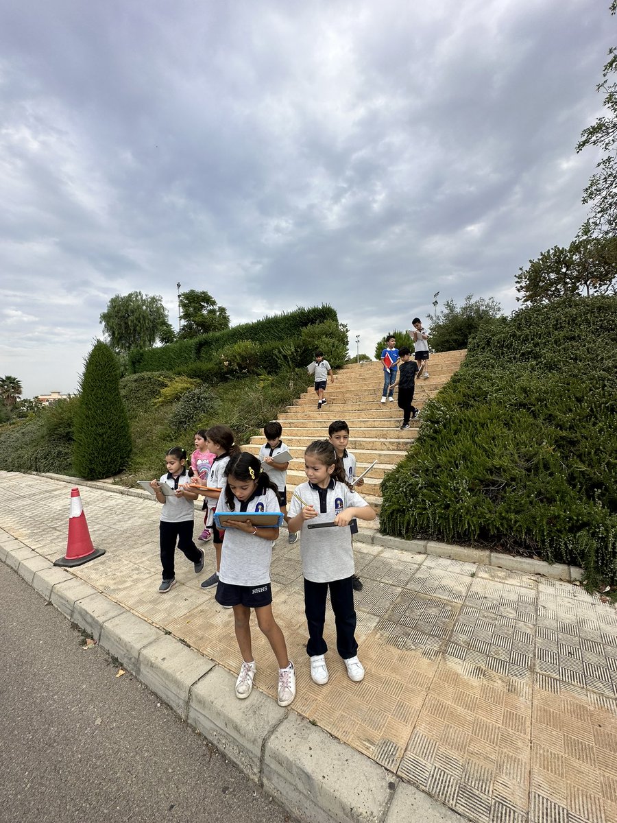 Walk with intention, Feel the surroundings, and become more balanced and focused. #Gr2B had mindful walking. They were aware of each breath and of their senses as they walk distinguishing the near and far sounds! 
🌳 🍂 
<a href="/Hhhsinfo/">Houssam Hariri HS</a> <a href="/TawilNoor/">Noor Taweel</a> <a href="/sashgh/">Sasha Ghosn</a> <a href="/HalaAlKotob/">Hala Al Kotob</a>
