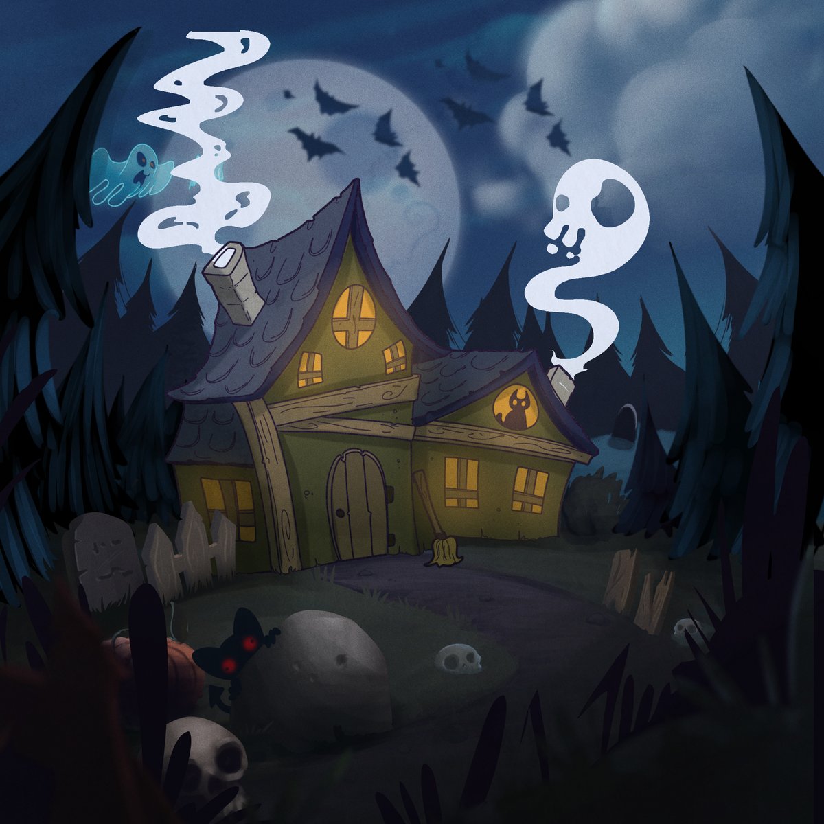The island, with all its secrets and tricks, wasn't the cause of my magic-induced hunger. 

I just can't help but gobble down some delicious pumpkins 🎃😳