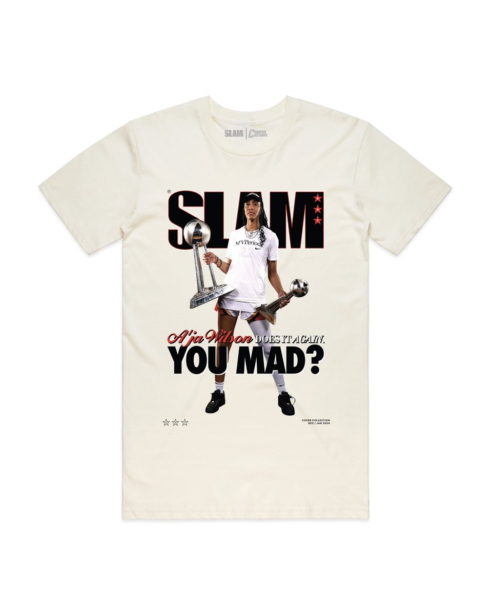 TWO TIMES. 🏆🏆 A’ja Wilson covers SLAM 247. Get the mag here 👉 slam.ly/aja-mag Get the tee here 👉 slam.ly/aja-tee