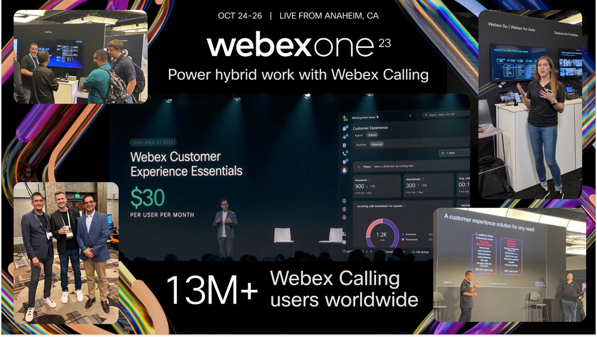 Webex's tweet photo. Webex Calling is elevating customer experience so every employee in the organization can strengthen customer relationships for life. 

Learn about the exciting innovations announced at #WebexOne: https://t.co/VTvIP75MYb https://t.co/nTJbxwwKd7