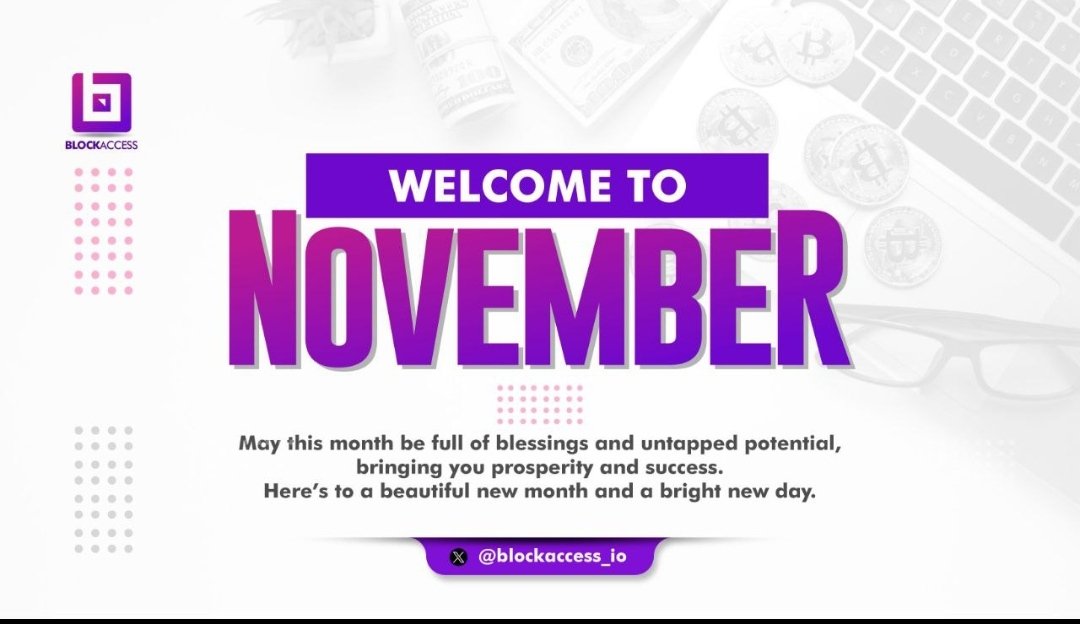 Welcome to November fam., May this month be filled with joy, success, and new opportunities. 

Thank you for being a part of our community, and we look forward to sharing another fantastic month with you. 

Cheers to a fresh start and endless possibilities!