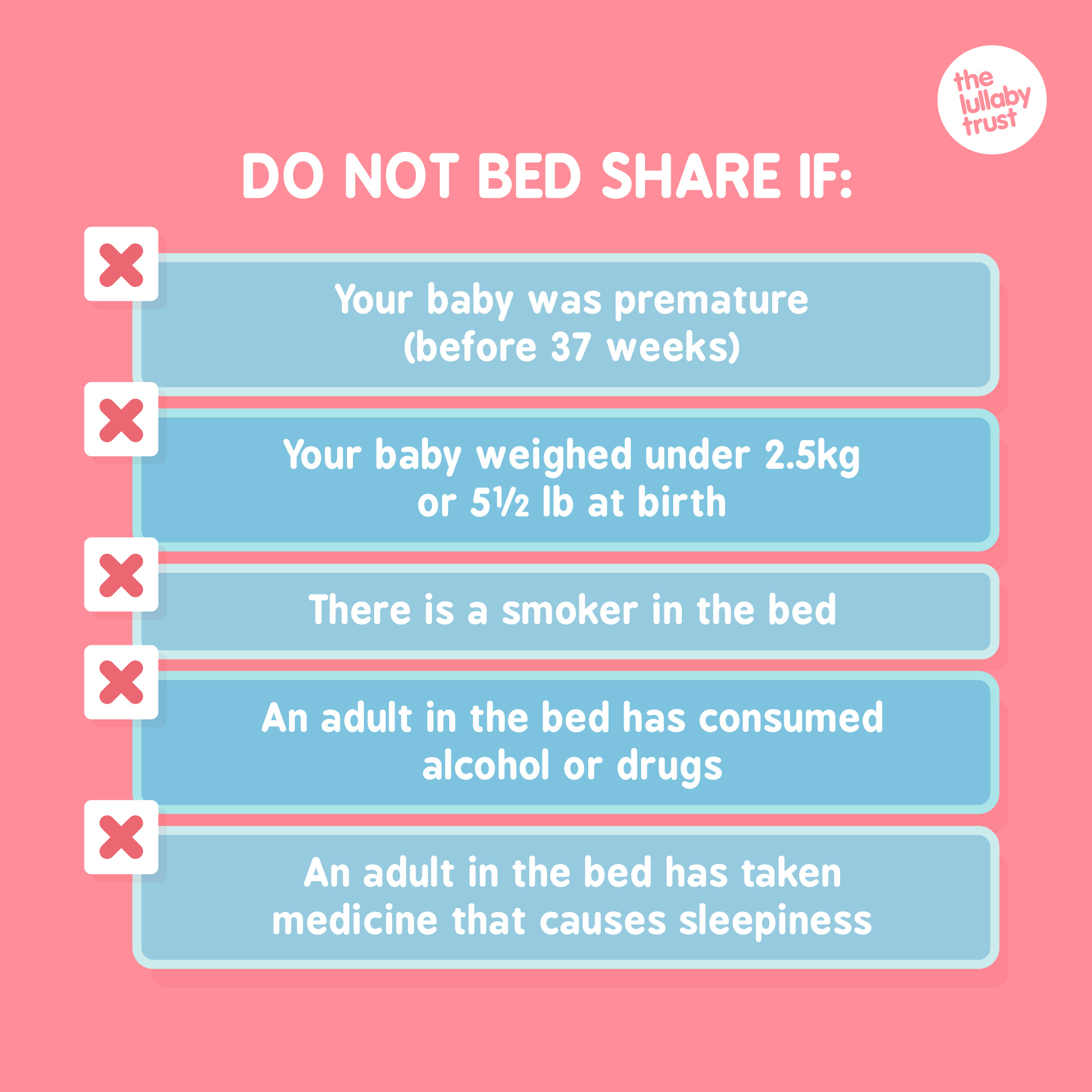 Lullaby trust safe bed sharing hot sale