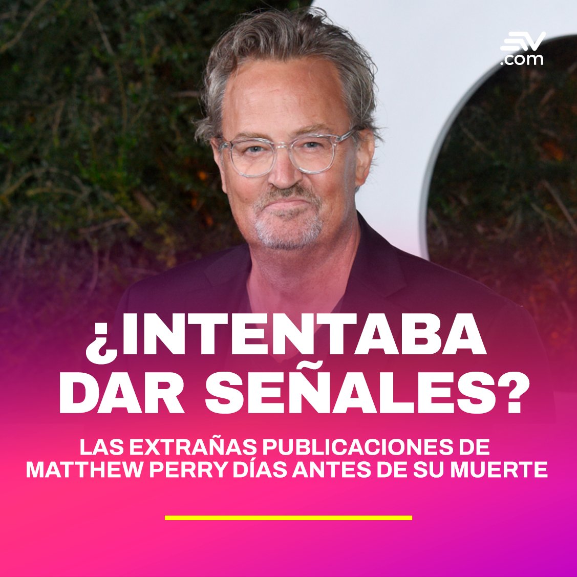 ecuavisa's tweet photo. 📌#LoMásLeído 🥺 Fanáticos de Matthew Perry notaron varias publicaciones, catalogadas como extrañas, mismas que ruegan "sean investigadas".

Te explicamos de qué se trata 📲 https://t.co/ednk4XdUDf https://t.co/r0amc9hxCM