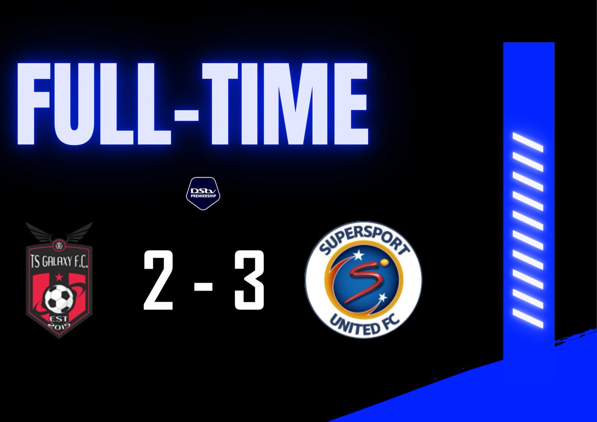 Siwelele_FC's tweet photo. 🚨FULL-TIME SCORE UPDATE🚨

@TSGALAXYFC 2 - 3 SuperSport United 

An intense second half,  and very a hard-fought victory for Matsatsantsa at Mbombela Stadium! Job well done lads! 👏🔵

#MatsatsantsaUnified | #DStvPrem https://t.co/7w47W42Ui3