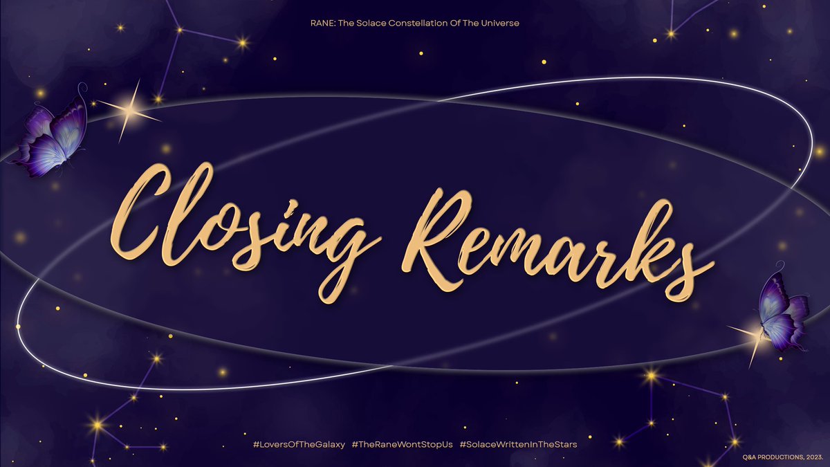 WarmthofRANE's tweet photo. ㅤ   

                 𝑹𝑨𝑵𝑬:
        The Solace Constellation 
        Of the Universe 

        ✩‧₊༺ Closing Remarks ༻‧₊✩

       #LoversOfTheGalaxy 
       #TheRaneWontStopUs 
       #SolaceWrittenInTheStars

‌ https://t.co/n48vyPMw2I