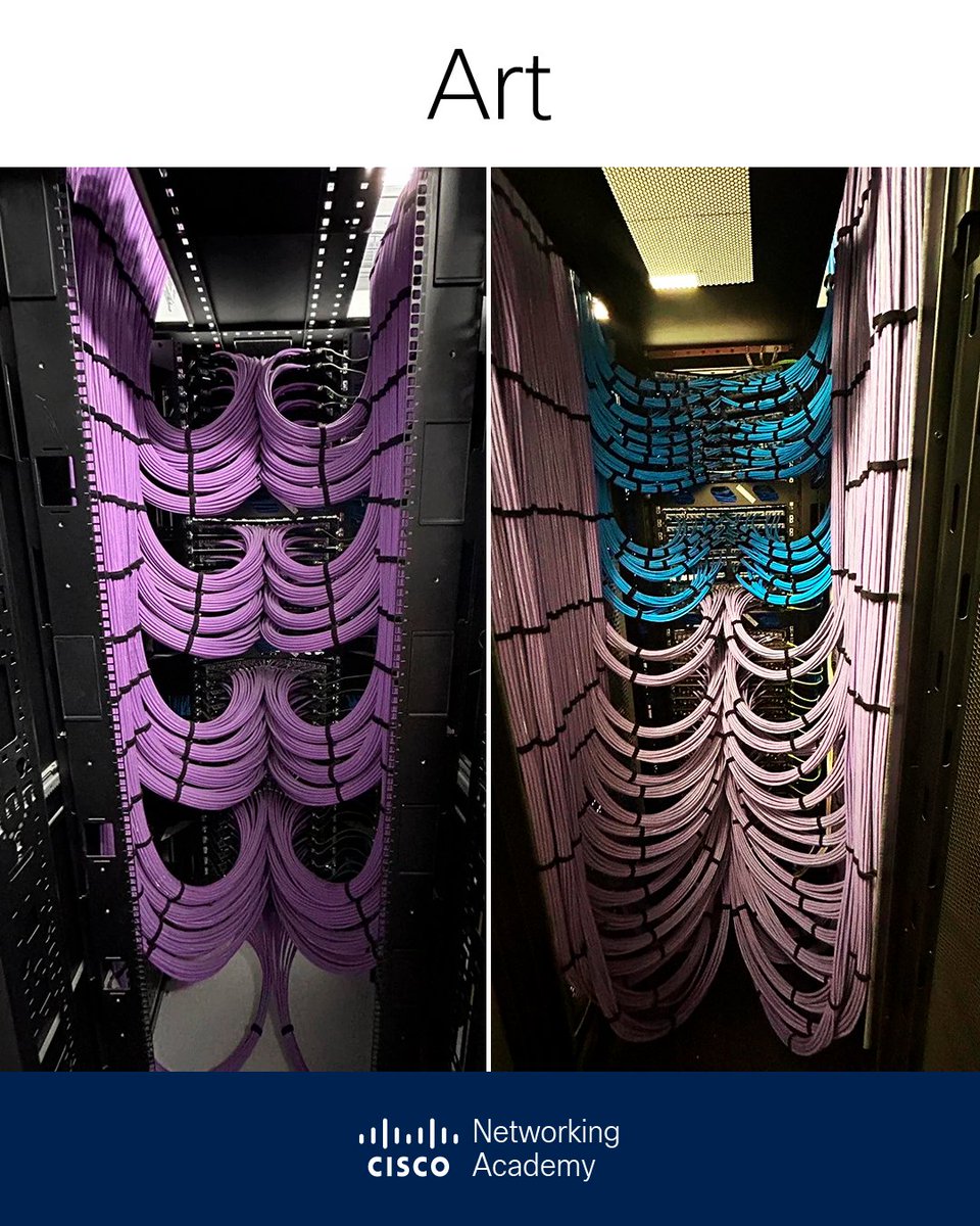 CiscoNetAcad's tweet photo. Start the next-to-last month of the year with a bit of artistic cable management.
😙👌 https://t.co/i6fHO0Fz0R