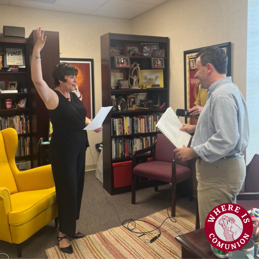 _COMUnion's tweet image. #WhereisCOMUnion? Professor Ashley Blair ('94) recently recorded her part in MainStage's newest production, Macbeth. If you want to know what part she's playing, grab a ticket for November 2-5! COMUnion students and alumni are very involved in Union's student-run theatre group.